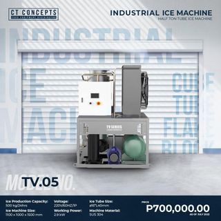 TUBE ICE MAKER - TV.05 HALF TON