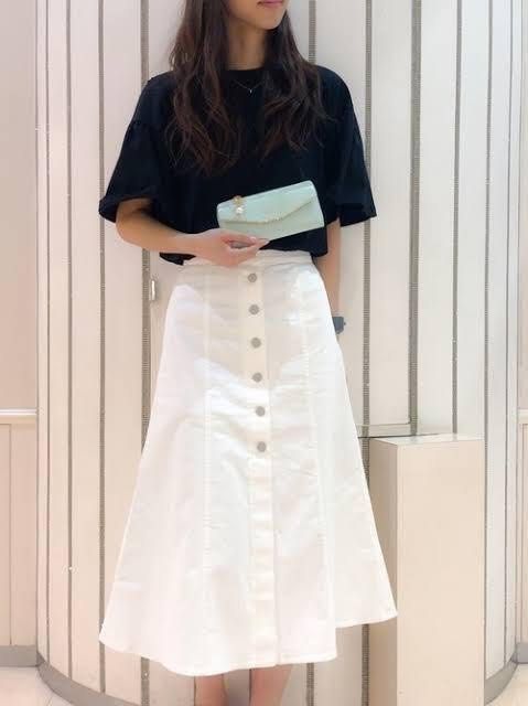 Uniqlo chino front button skirt cheap