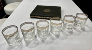 VERSACE set of 6 glass glasses
