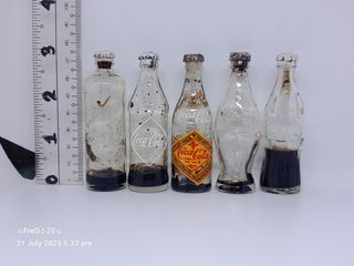 Vintage Collectible Coca Cola Mini Bottles For Display Set One