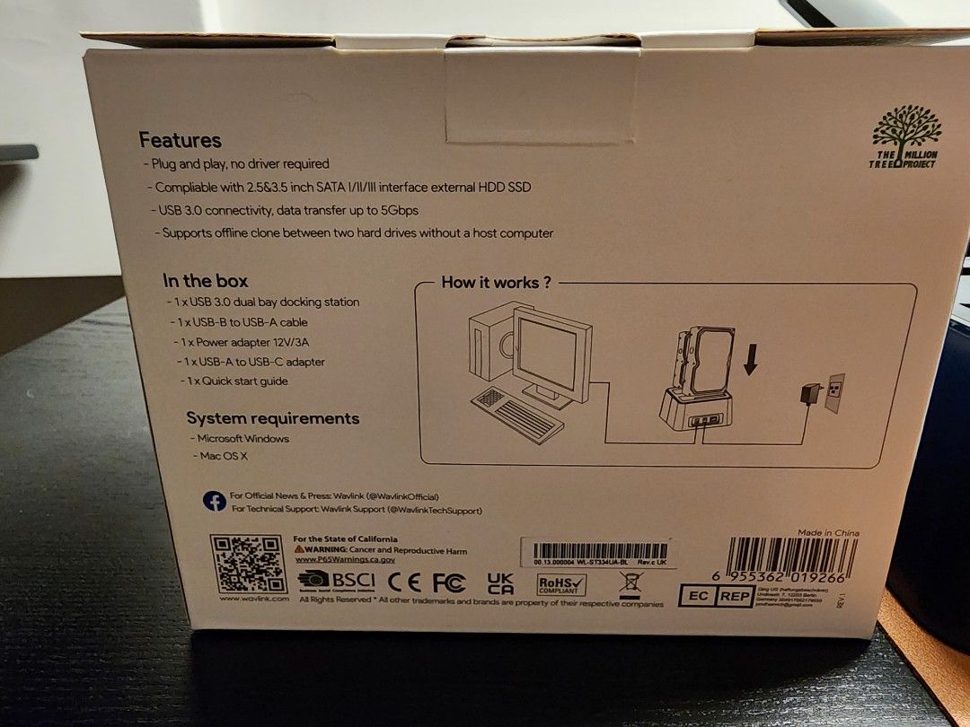 Wavelink USB 3.0 dual bay docking station, Computers & Tech, Parts ...