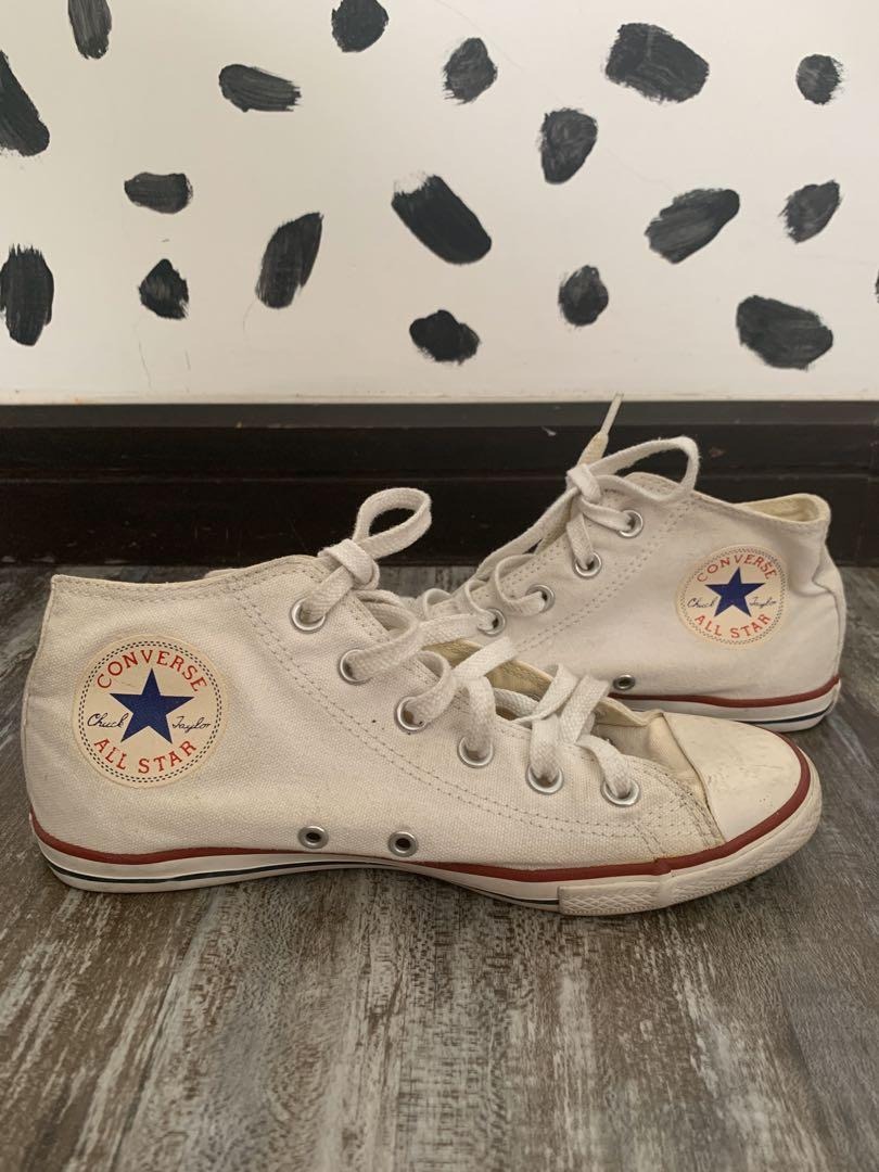 Used white high top converse deals
