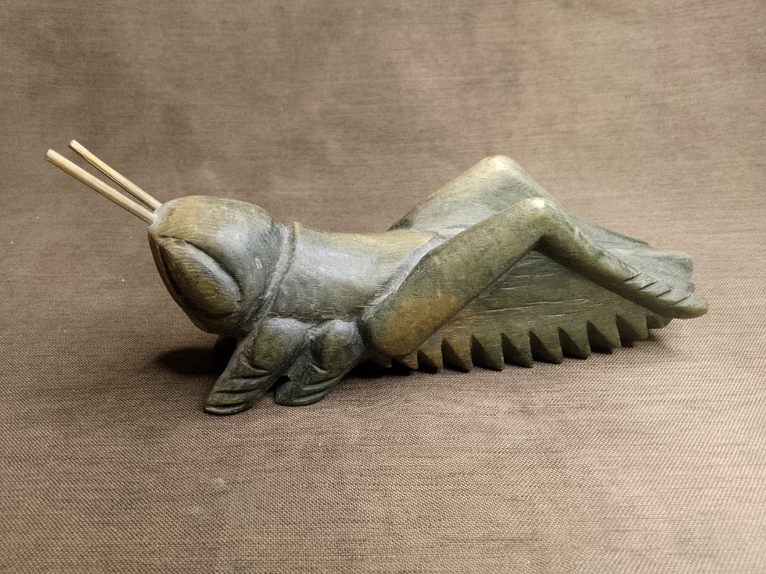 Wooden Handcrafted Grasshopper Figure (Category: Vases & Decorative Bowls) located in Manila. Submitted by peebeees (Listing ID 1244437207, Image 1). Description: 7 x2" These items are all preloved ,please manage your expectation. Strictly payment first to reserve orders reaching 500 pesos mark gets freebie shipping : J&t,LBC ,every Wednesday and sat pick Up: Lalamove (Quezon City) bus shipping every Tuesday and Thursday item will be coming from 