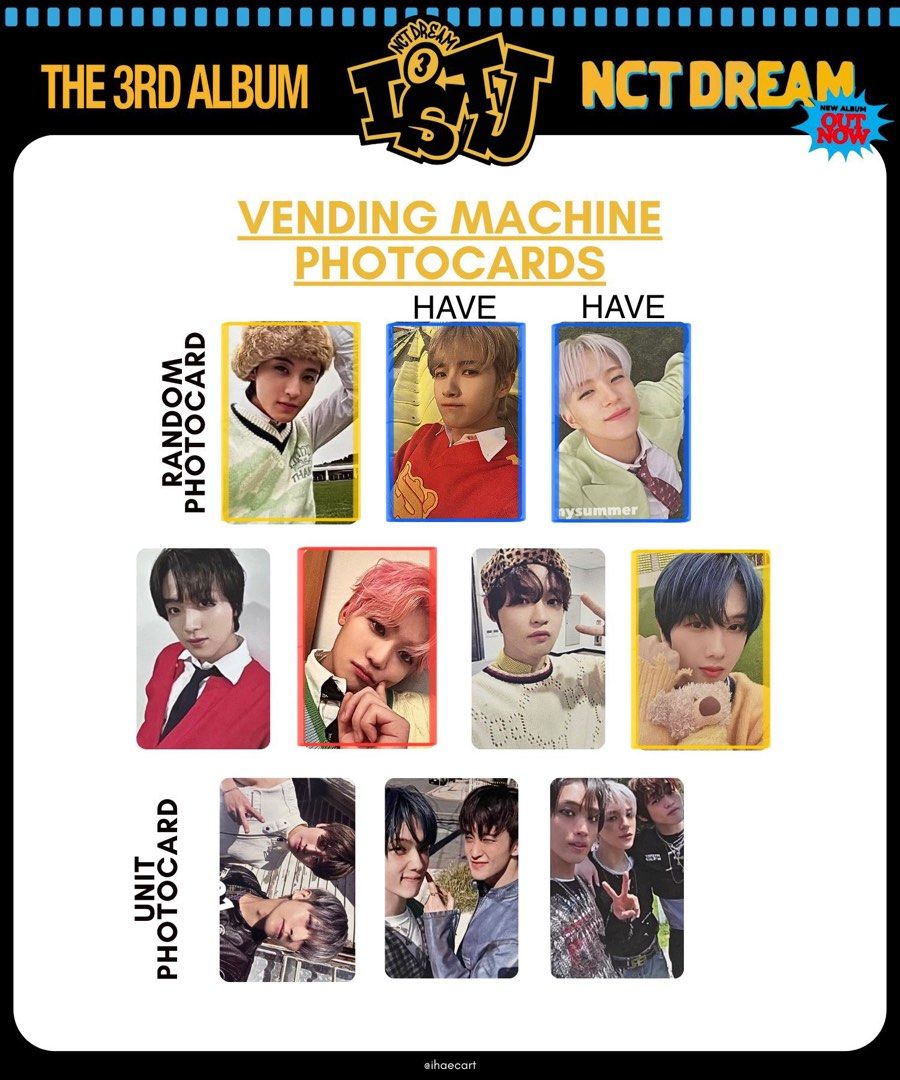 ISTJ NCT DREAM Japan ver photo card トレカ template photocard pc NCT DREAM The 3rd Album【ISTJ】poster japan