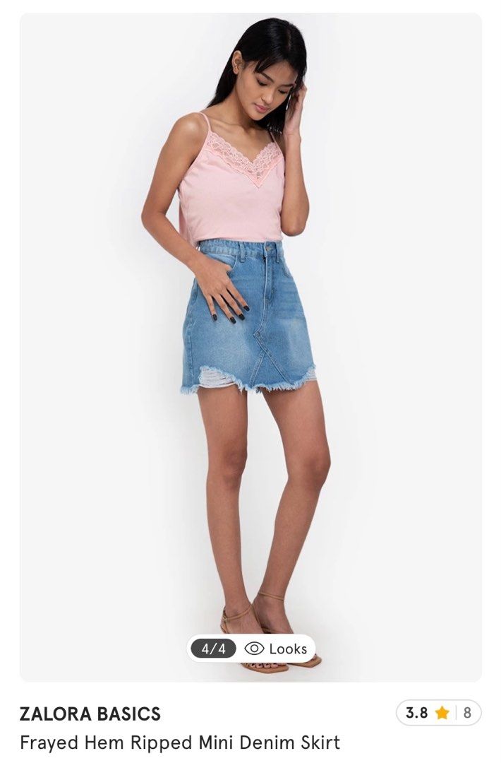 Denim skirt discount zalora