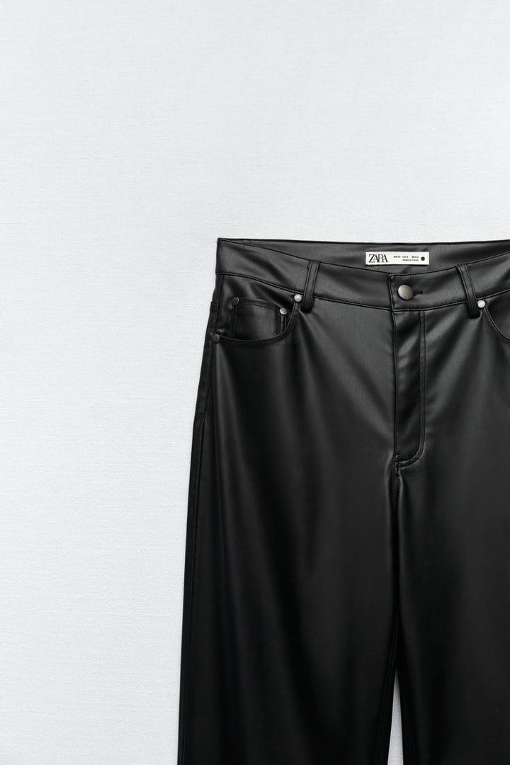 patent leather pants zara