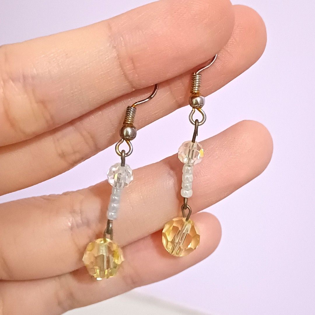 Gold swarovski crystal earrings store
