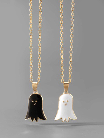 2pcs cute Ghost Pendant Necklace Luxury Accessories on Carousell