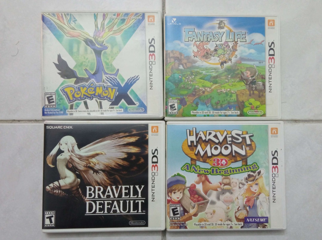 3DS games. Pokemon X, Fantasy Life, Bravely Default, Harvest Moon A new ...