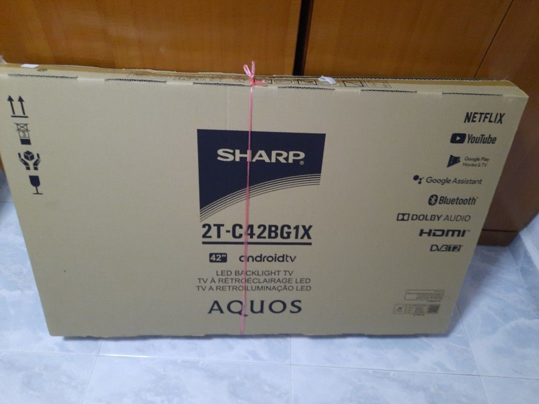 42" Sharp Empty TV Box With Styrofoam, Furniture & Home Living, Home
