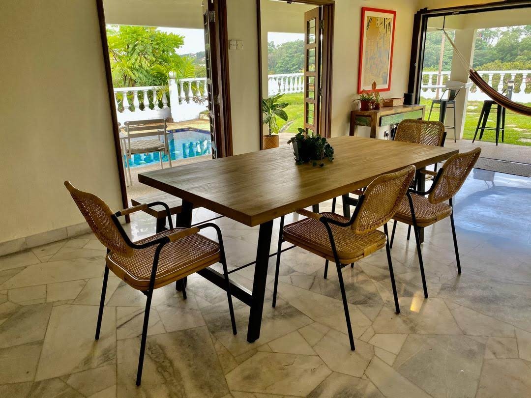 6 Seater Dining Table Bench 4 Chairs Furniture Home Living