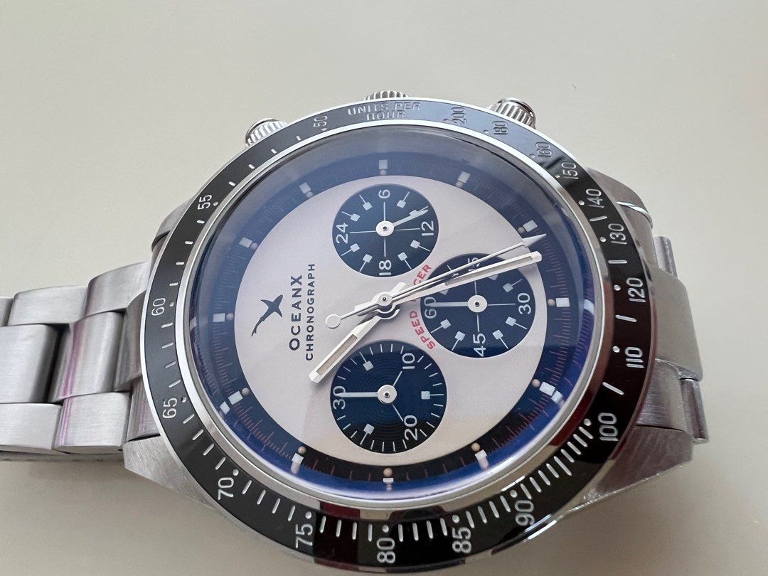 AE OCEANX 三圈計時日本石英計時機芯, 名牌, 手錶- Carousell