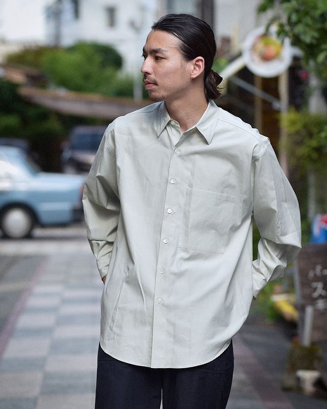 全新) AURALEE / WASHED FINX TWILL BIG SHIRTS 3號日系寬版襯衫, 他的