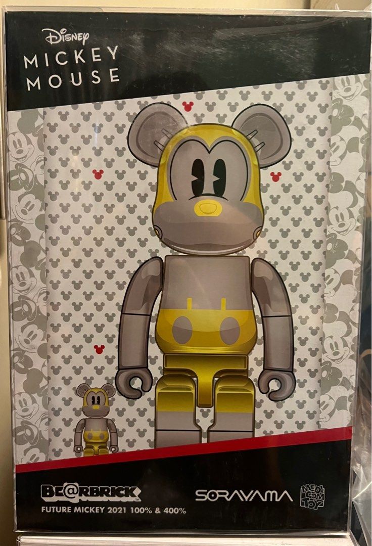 退坑出) Bearbrick Hajime Sorayama Future Mickey 400% / 100% / 500