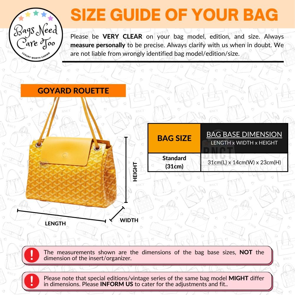 Bag Organiser Bag Insert for Goyard Rouette