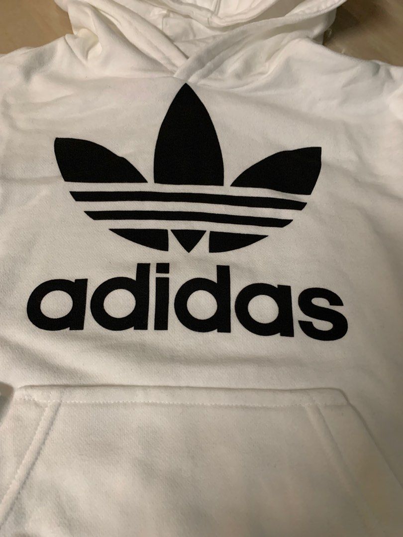 White adidas top hoodie kids