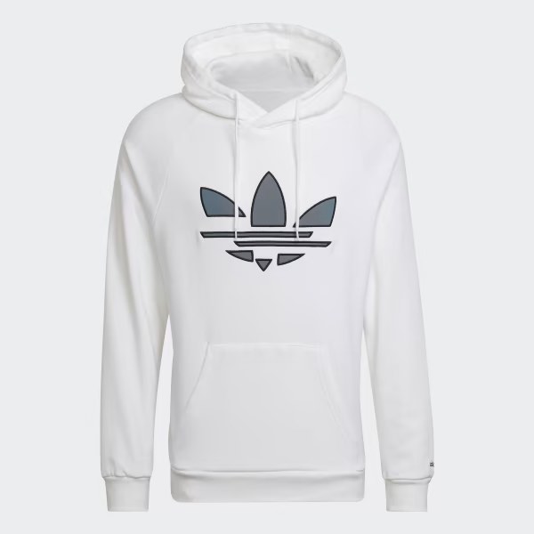 Adidas originals trefoil hoodie white online