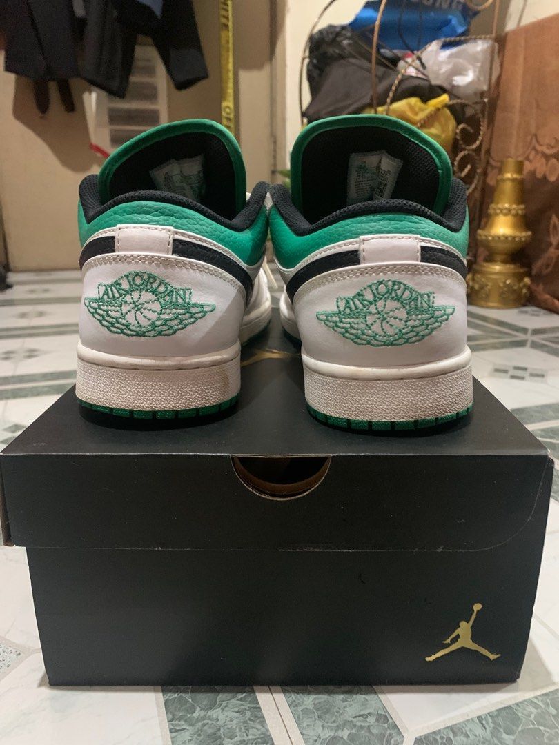 jordan low black green