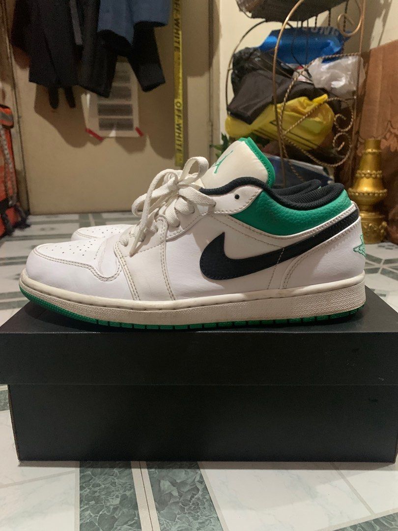 jordan low black green