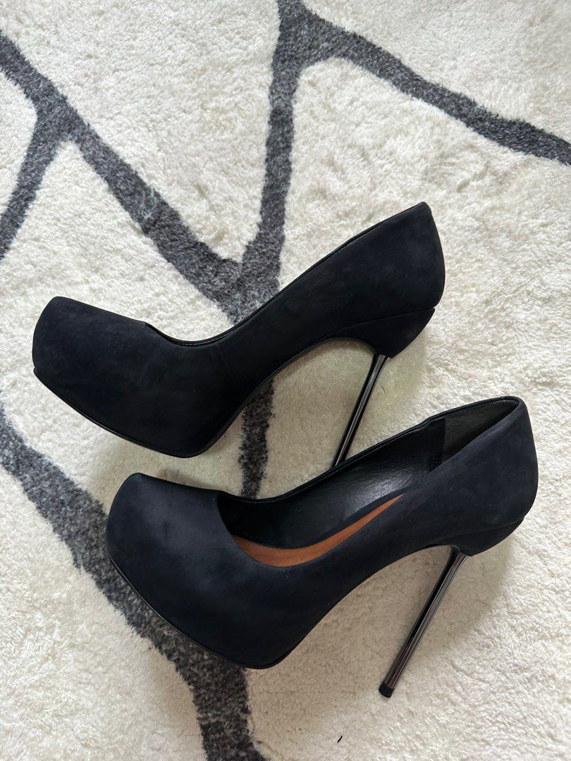 Aldo black suede heels sale