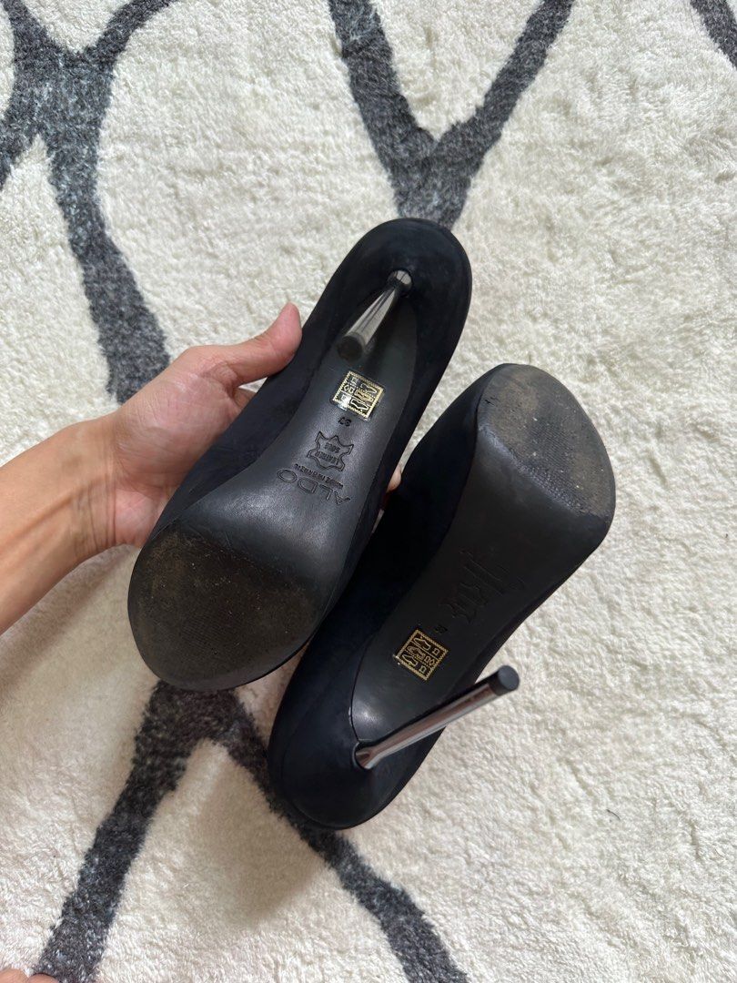 Aldo black suede stilettos heels Women s Fashion Footwear Heels