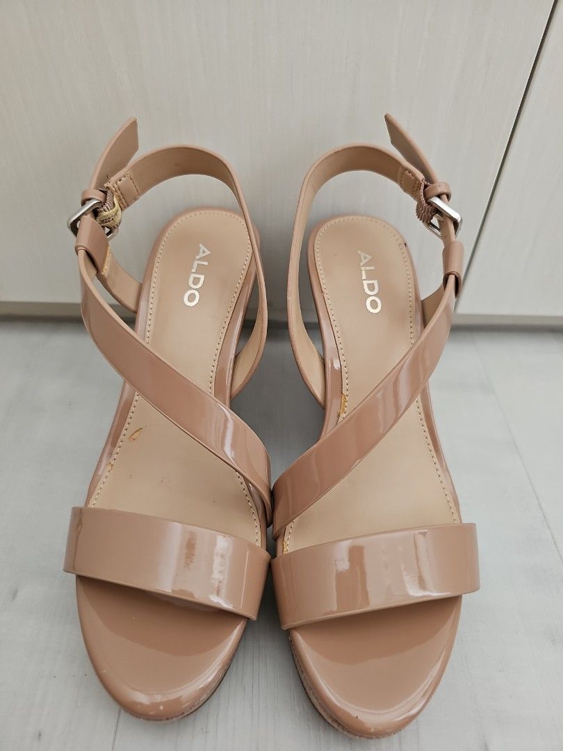 Aldo sales nude wedges