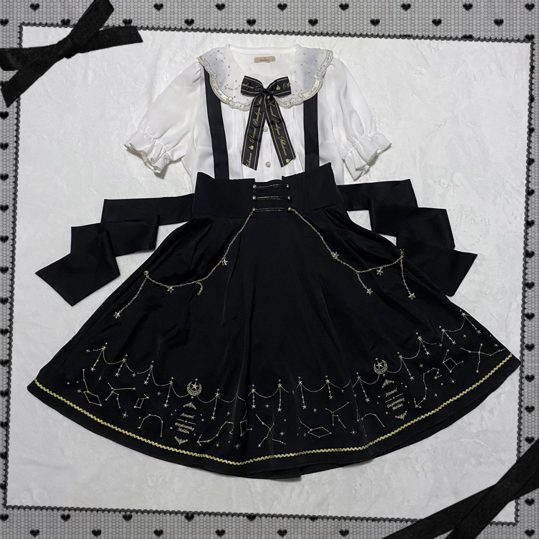 Amavel 黑色星座set, 女裝, 連身裙& 套裝, 套裝- Carousell