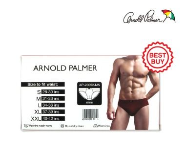 Arnold Palmer 5 Piece Pack 100% Fully Combed Cotton Mini Briefs  (AP-20051-M5)