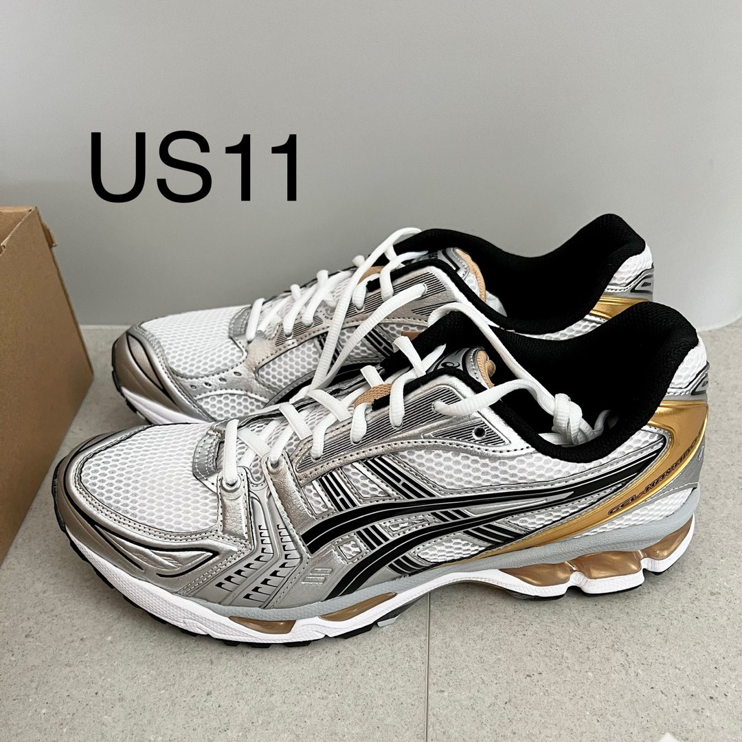 White and gold asics online