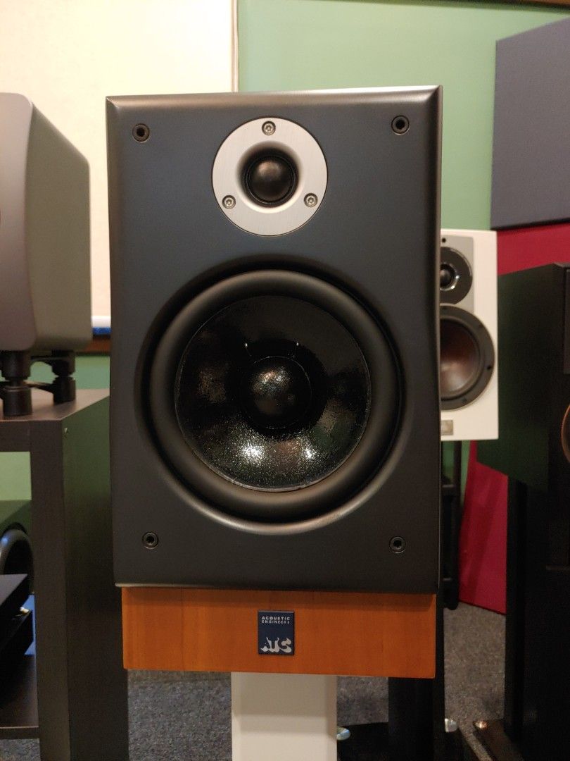 ATC SCM11 Two way stand mounted speaker with Sealed box woofer alignment Light Cherry