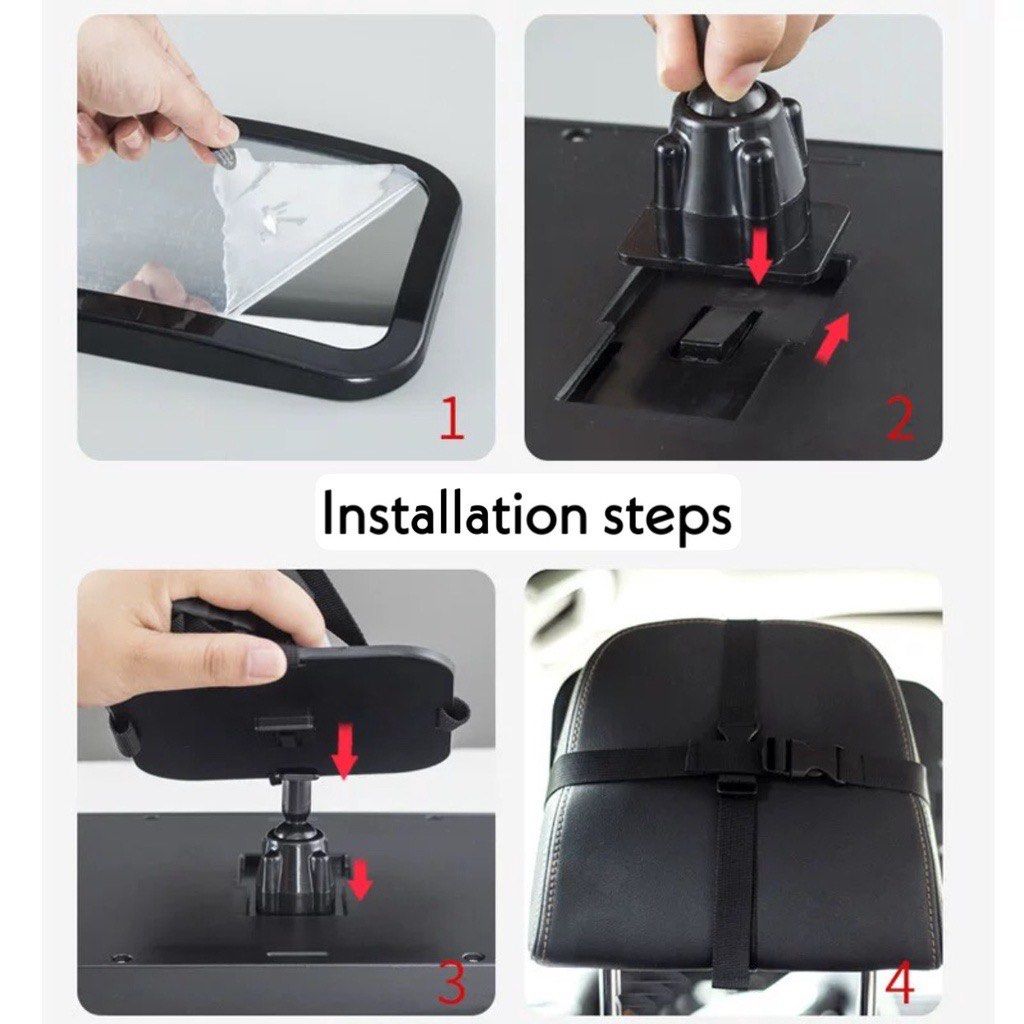 Baby Backseat Car Mirror Extra Large, Babies & Kids, Going Out, Car