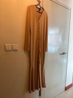Beige brown long dress (SHEIN) no refund 