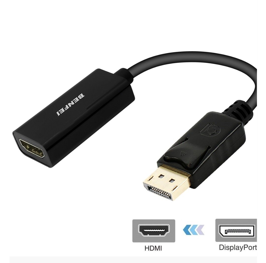 CableCreation HDMI to DisplayPort Cable Adapter, HDMI to DP Cable Converter  Cord Gold Plated UHD 4K@30Hz FHD, Compatible with Any DisplayPort HDMI  Enabled PC, Laptop, Monitor, TV, Projector for Video : 