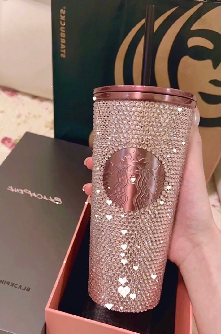 現貨BLACKPINK x Starbucks 限定系列💖 粉色水鑽不鏽鋼凍杯Lisa's pick