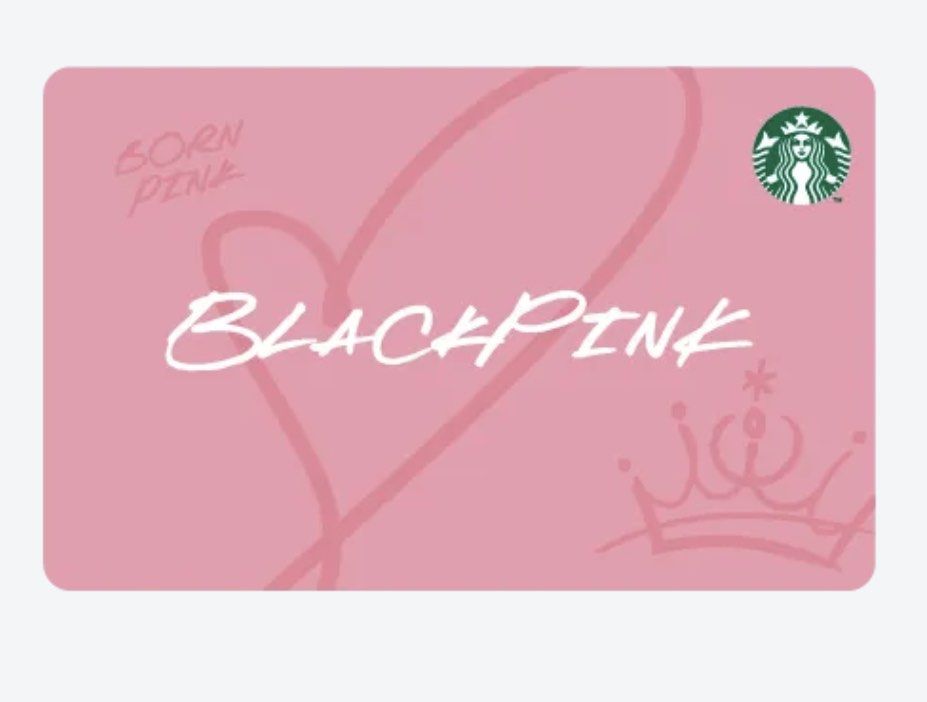 Blackpink X Starbucks 卡 (pink), 門票&禮券, 商店或商場現金券 - Carousell