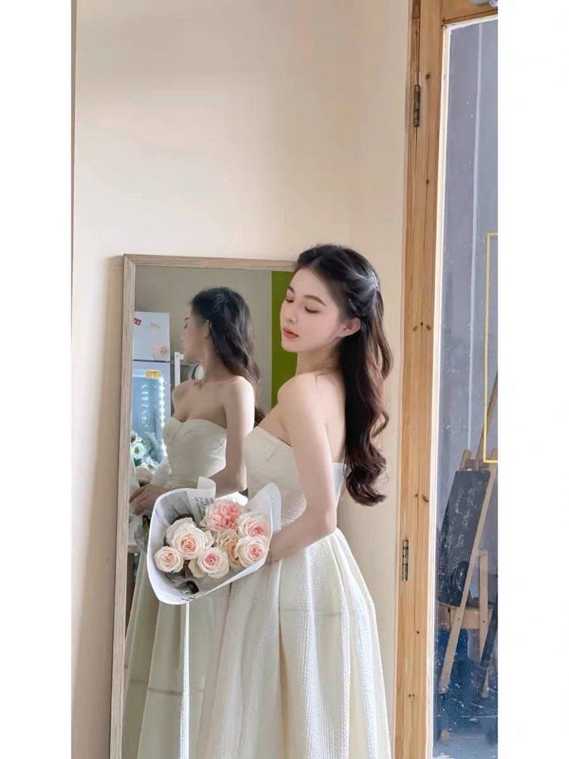 Elegant strapless hot sale dresses