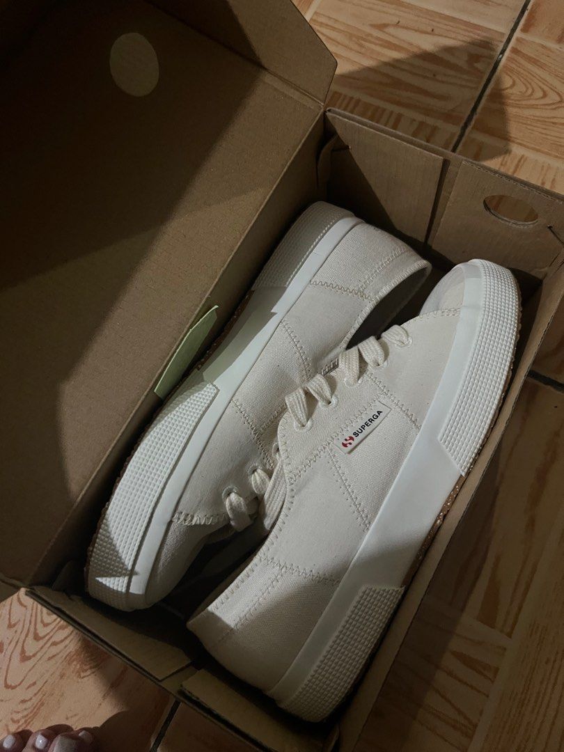 BNWT Superga cream size 8.5 Women s Fashion Footwear Sneakers on Carousell