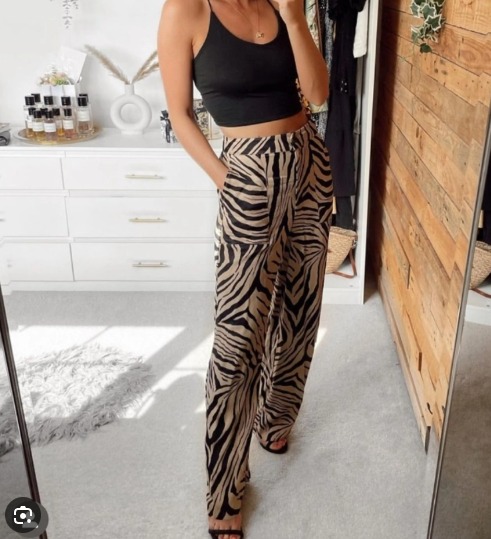 Zara outlet cheetah pants