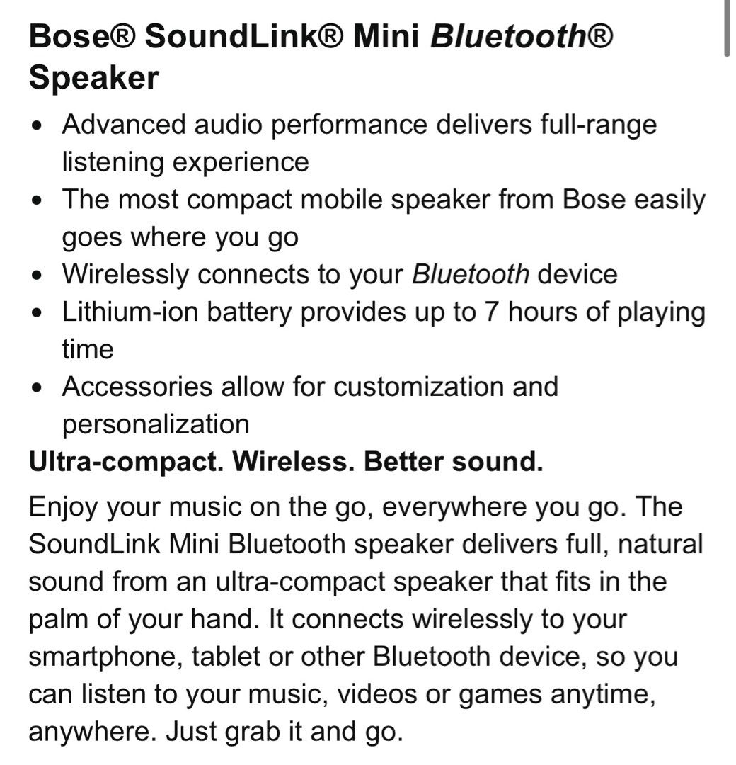 Bose Soundlink Mini, Audio, Soundbars, Speakers & Amplifiers on Carousell