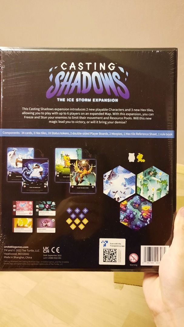 BRAND NEW) Casting Shadow Ice Storm Expansion Unstable Games