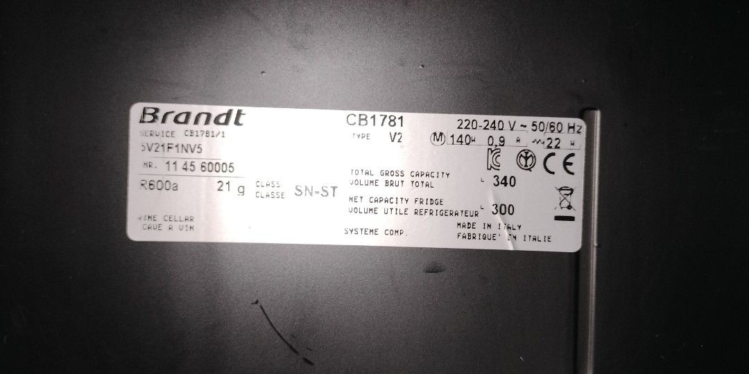 Brandt wine cellar, TV & Home Appliances, Kitchen Appliances, Wine