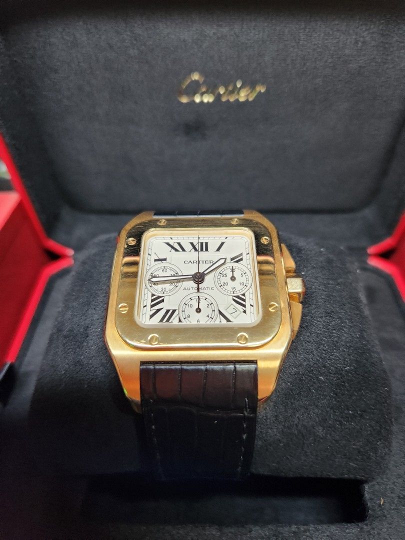 Cartier santos clearance xl gold