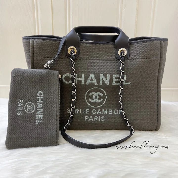 AUTHENTIC CHANEL DEAUVILLE LARGE CANVAS TOTE, Luxury, Bags & Wallets on  Carousell