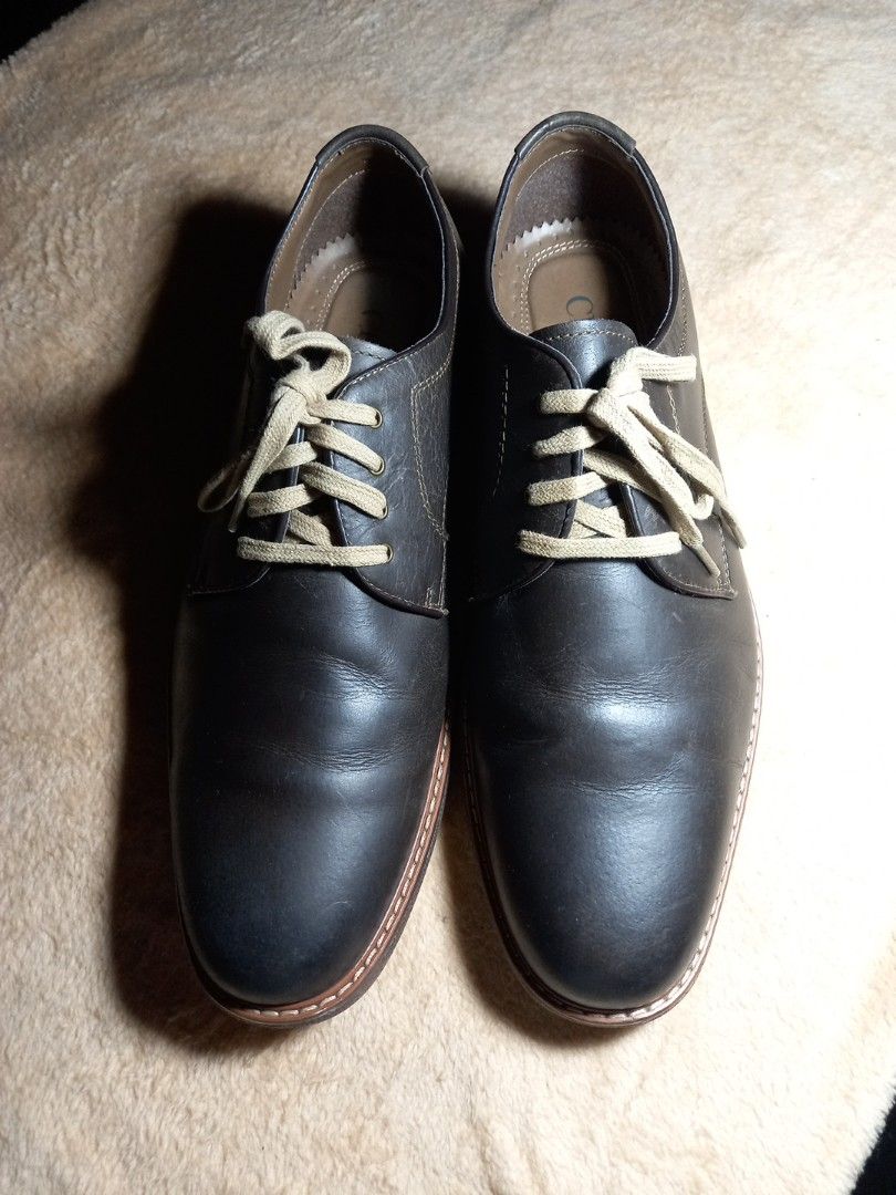 CHAPS Men s Lace Up Dark Brown Dress Shoes Loafers Size 12M Genuine Leather Bought in the USA