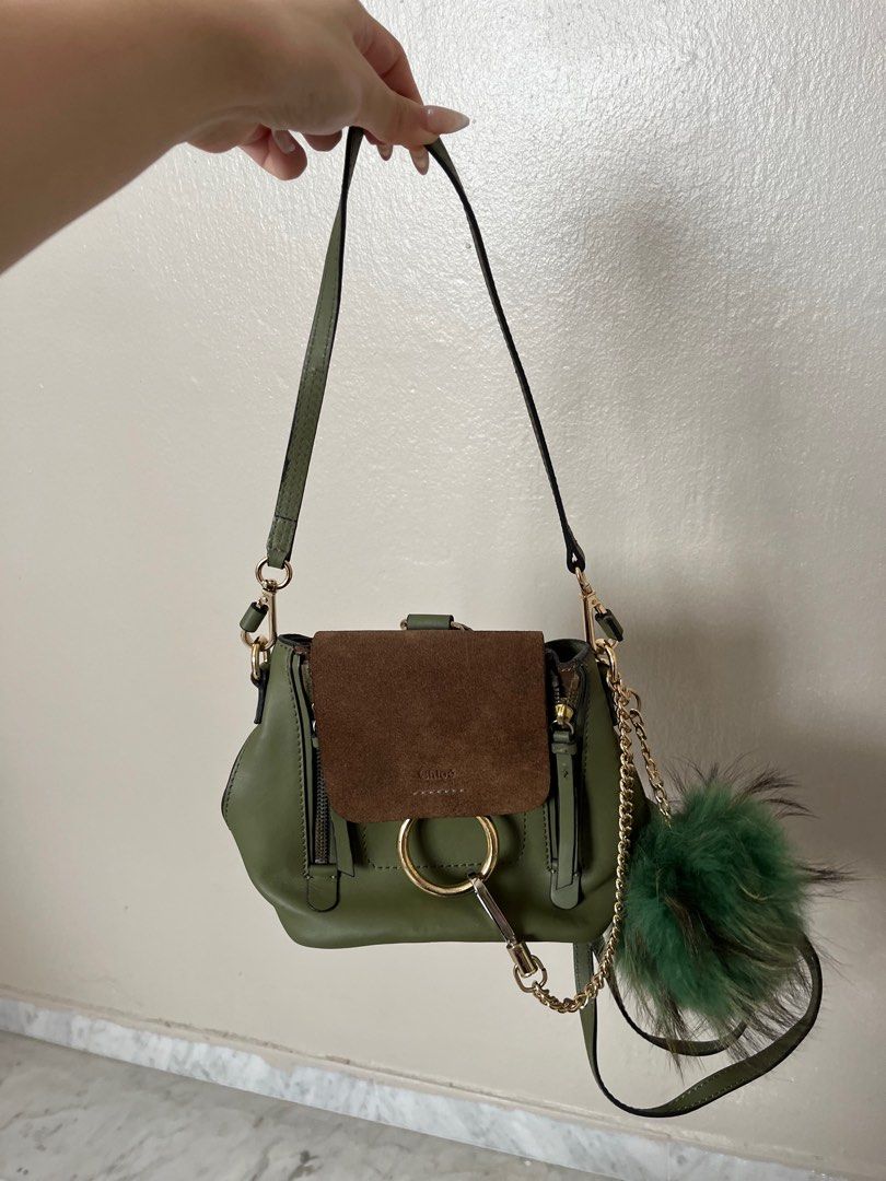 Chloe faye cheap bag green
