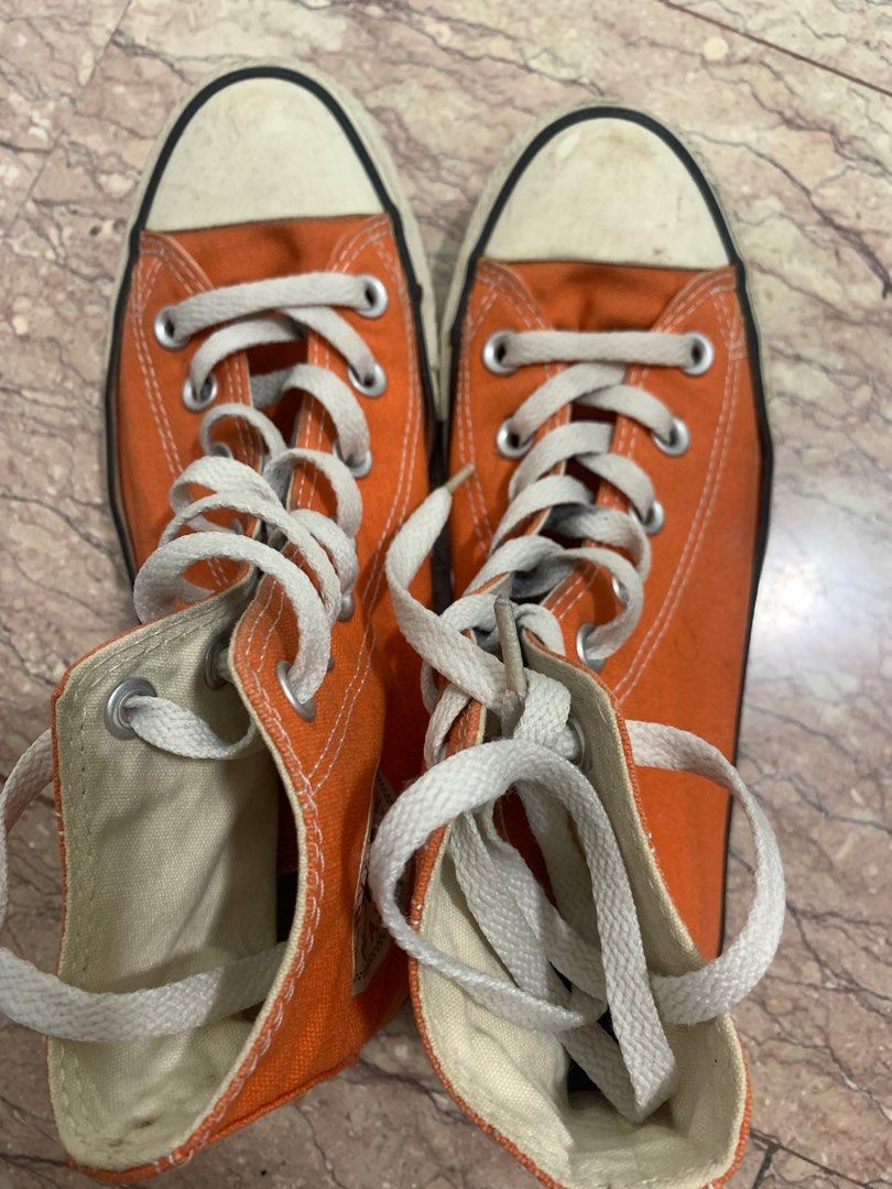 White and orange discount converse