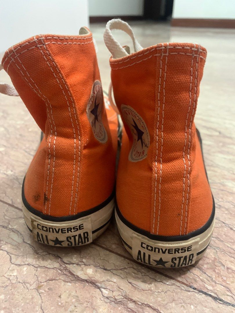 Converse Orange Luxury Sneakers Footwear on Carousell