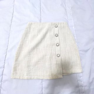 Cream Tweed Skirt