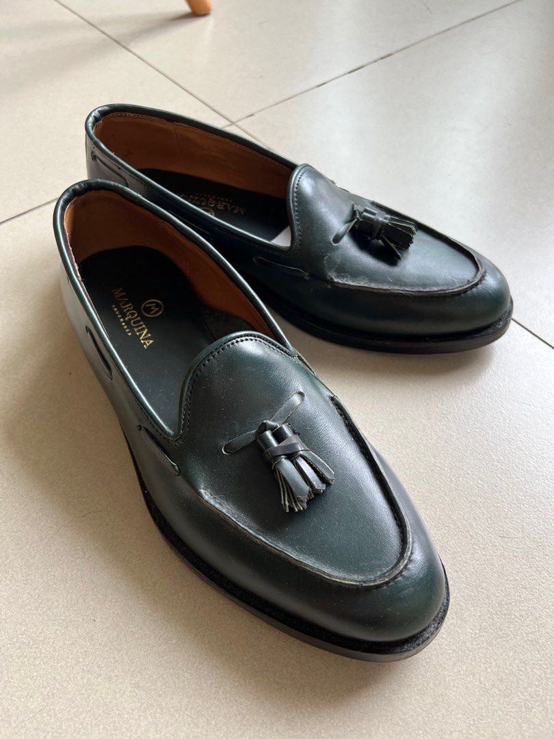 metallic green shoes