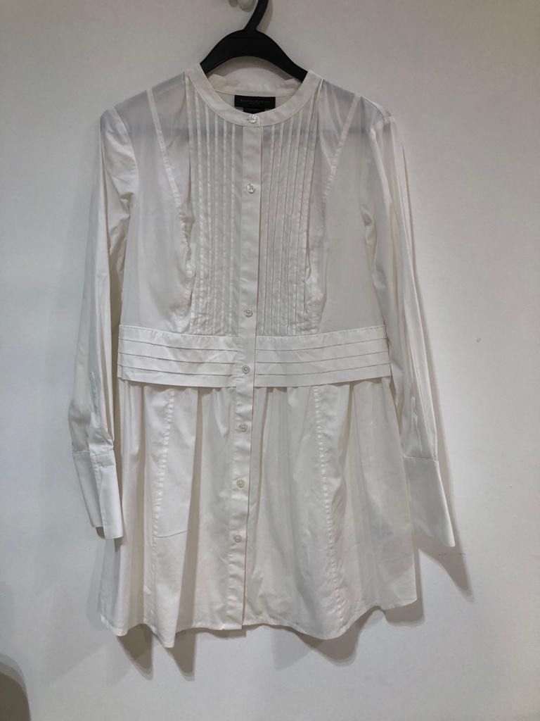 donna karan new york tie front blouse